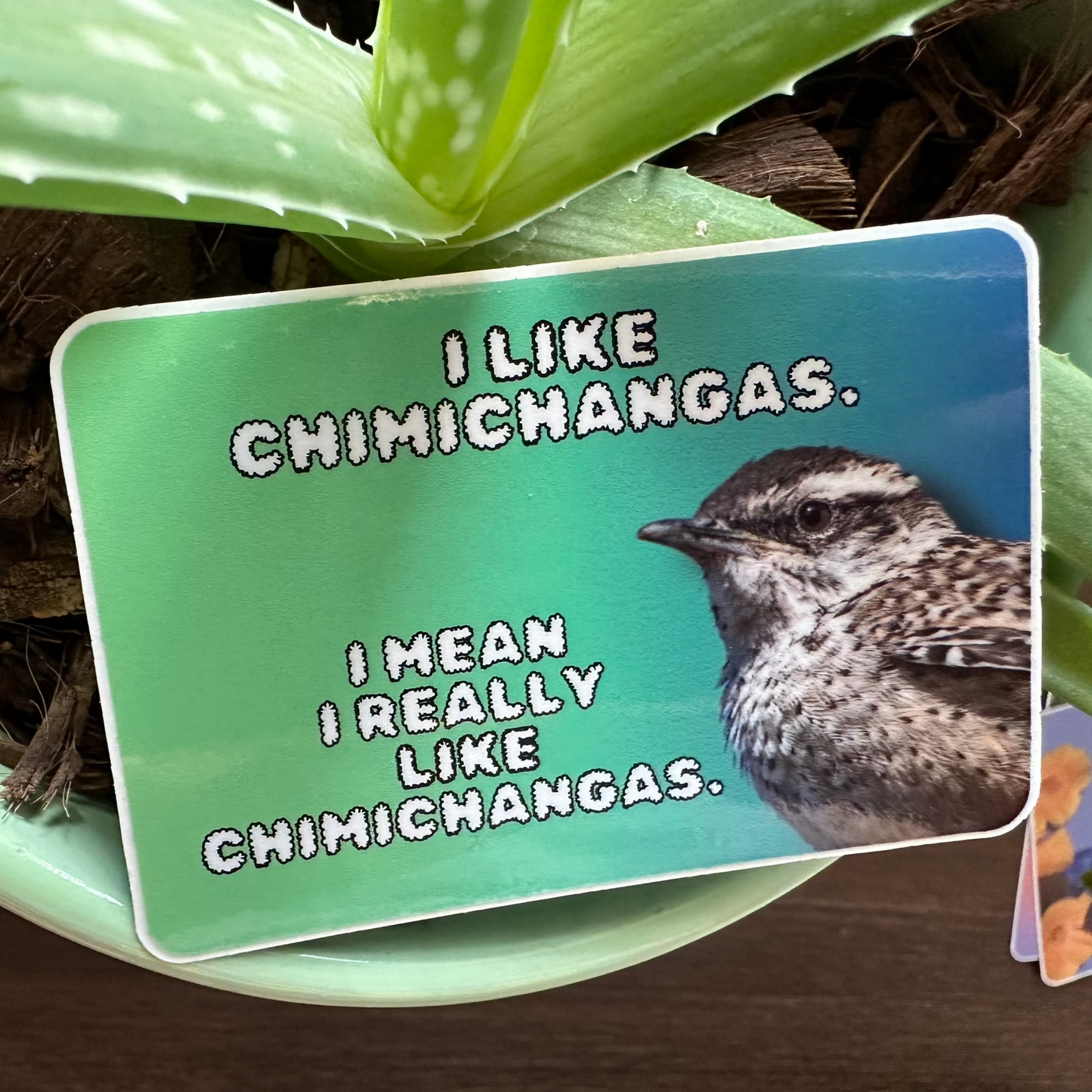 I like chimichangas. I mean I really like chimichangas. (3x2 Rectangular Sticker)