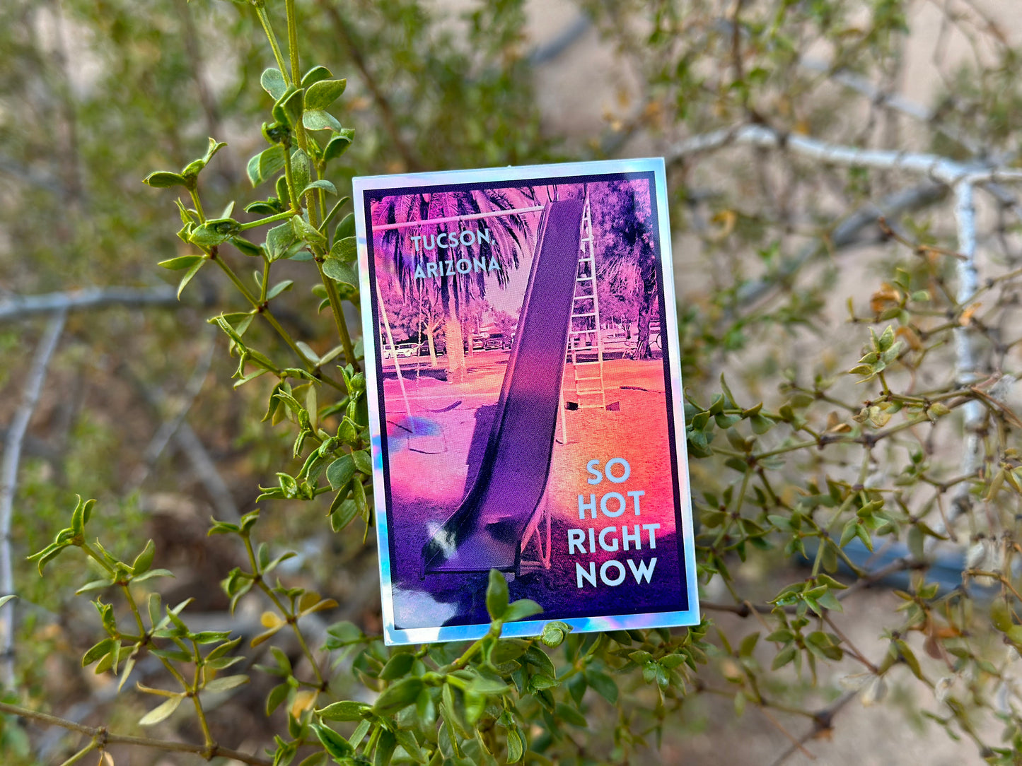 Himmel Park Slide: Tucson, AZ, So Hot Right Now (Rectangular Sticker)