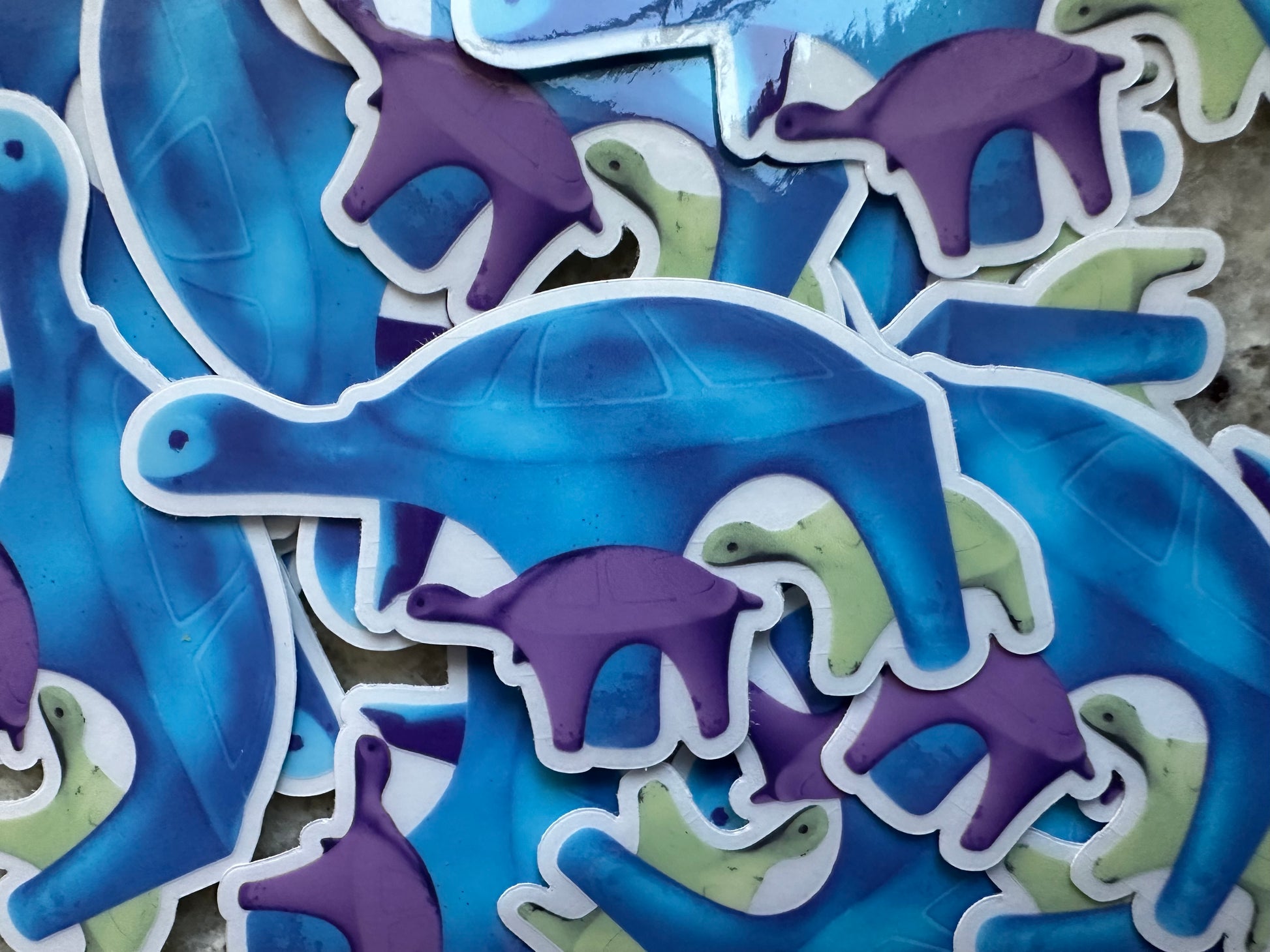 turtle sticker blue