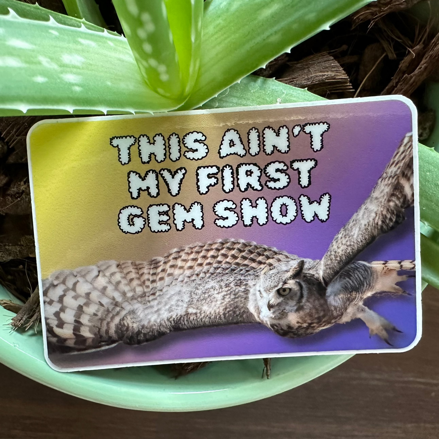 This ain't my first gem show. (3x2 Rectangular Sticker)