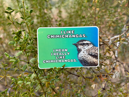 I like chimichangas. I mean I really like chimichangas. (3x2 Rectangular Sticker)