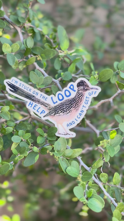 Tucson Loop sticker - Help, I'm stuck on the Loop (3x2 sticker)