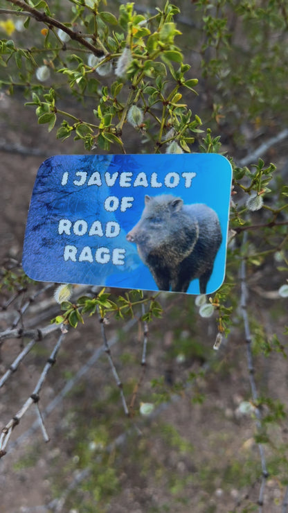 I javealot of road rage.  (3x2 Rectangular Sticker)